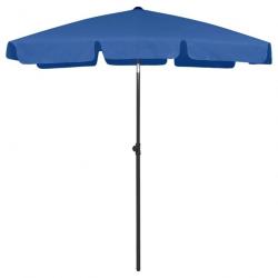 Parasol de plage 180 x 120 cm bleu azuré 02_0008384