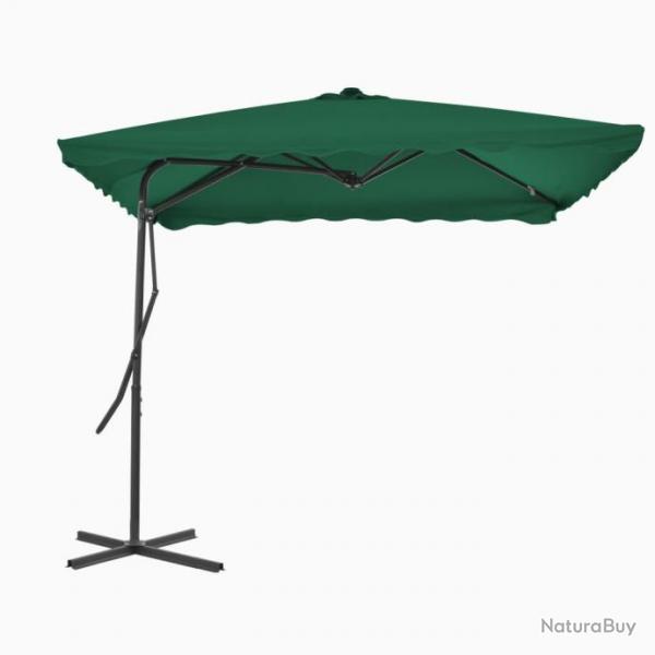 Parasol d'extrieur avec mt en acier 250 x 250 cm vert 02_0008188