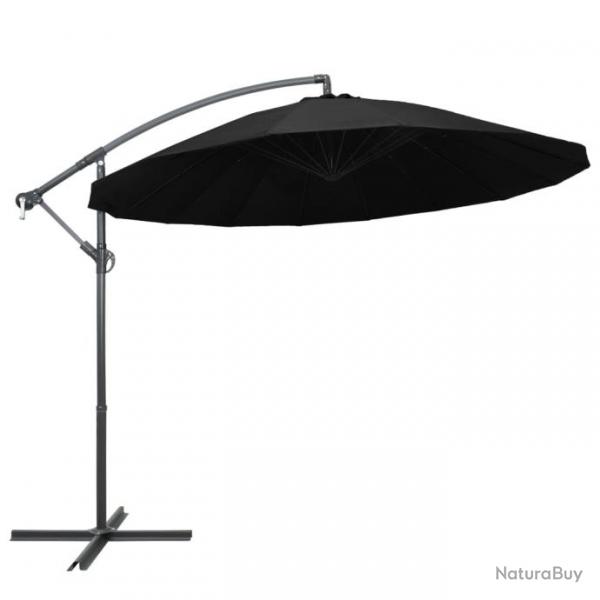 Parasol d'extrieur suspendu 3 m mt en aluminium noir 02_0008726