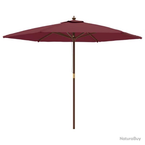 Parasol de jardin avec mt en bois rouge 299 x 240 cm bordeaux 02_0008349