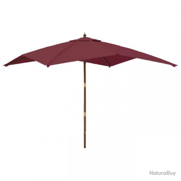 Parasol de jardin avec mt en bois 300 x 300 x 273 cm rouge bordeaux 02_0008350