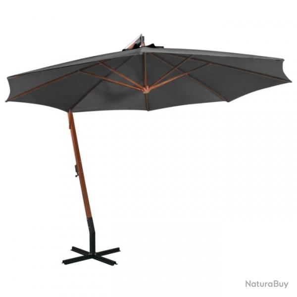 Parasol suspendu avec mt 3,5 x 2,9 m bois de sapin anthracite 02_0008705