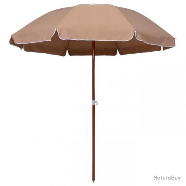 Parasol d'extrieur avec mt en acier 240 cm taupe 02_0008102