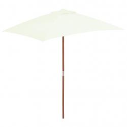 Parasol avec mât en bois 150 x 200 cm sable 02_0008111