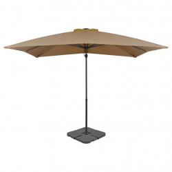 Parasol d'extérieur avec base portable 2,5 x 2,5 cm taupe 02_0008059