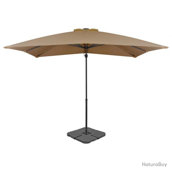 Parasol d'extrieur avec base portable 2,5 x 2,5 cm taupe 02_0008059