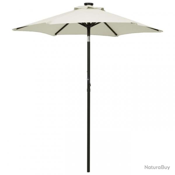 Parasol avec lumires led 200 x 211 cm aluminium beige 02_0008093