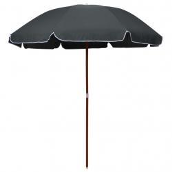 Parasol avec mât en acier 240 cm anthracite 02_0008100