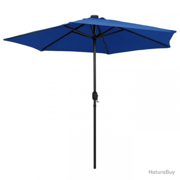 Parasol d'extrieur avec led et mt en aluminium 270 cm bleu 02_0008076