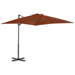 Parasol déporté avec mât en aluminium 250 x 250 cm orange 02_0008504