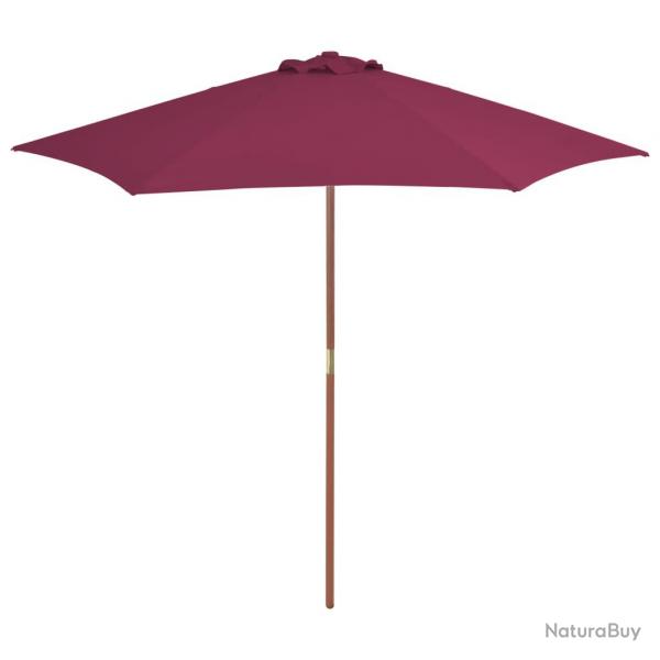 Parasol avec mt en bois 270 cm bordeaux 02_0008114