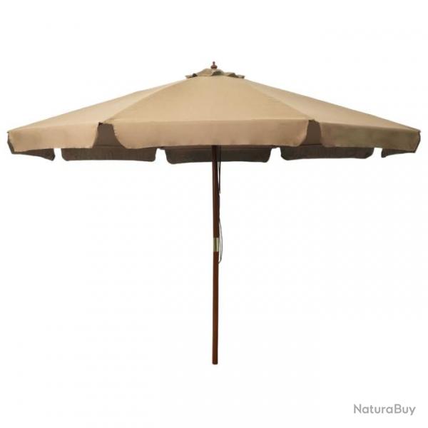 Parasol mobilier de jardin avec mt en bois 330 cm taupe 02_0008123