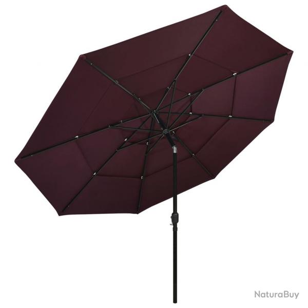 Parasol  3 niveaux avec mt en aluminium 3,5 m bordeaux 02_0008754