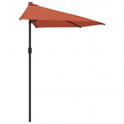 Parasol de balcon et mât en aluminium 270 x 135 x 245 cm orange 02_0008312