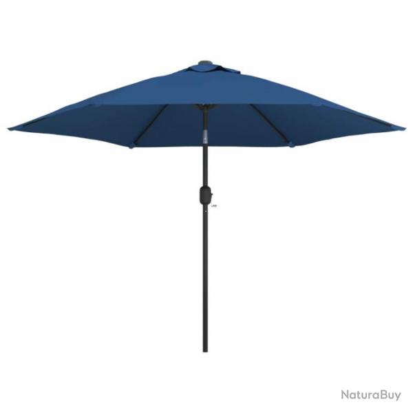 Parasol d'extrieur avec poteau en mtal 300 cm bleu 02_0008279