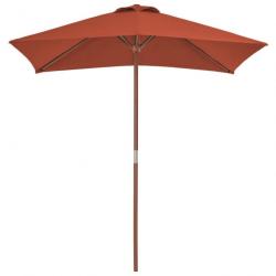 Parasol d'extérieur avec mât en bois 150 x 200 cm orange 02_0008243