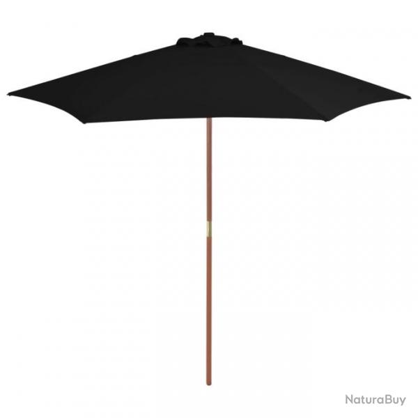 Parasol d'extrieur avec mt en bois 270 cm noir 02_0008259