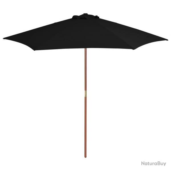 Parasol d'extrieur avec mt en bois 270 cm noir 02_0008259