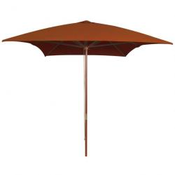 Parasol d'extérieur avec mât en bois 200 x 300 cm orange 02_0008261