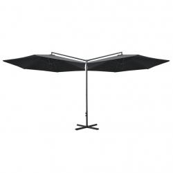 Parasol double avec mât en acier 600 cm anthracite 02_0008423