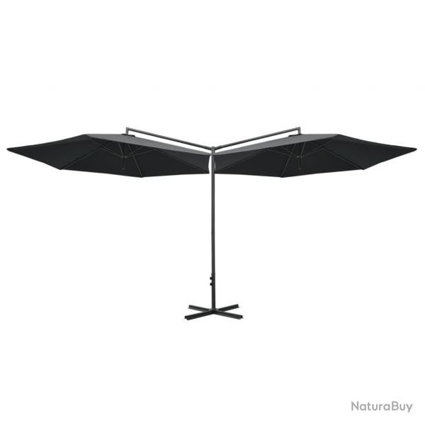 Parasol double avec mt en acier 600 cm anthracite 02_0008423