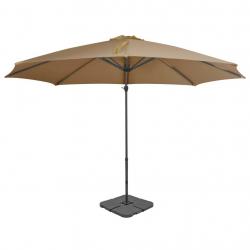 Parasol avec base portable diamètre 3 m taupe 02_0008057