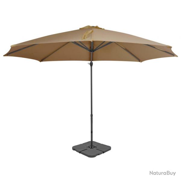 Parasol avec base portable diamtre 3 m taupe 02_0008057
