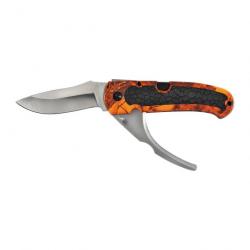 Couteau de chasse pliant 2 lames Verney-Carron King manche camouflage orange blaze