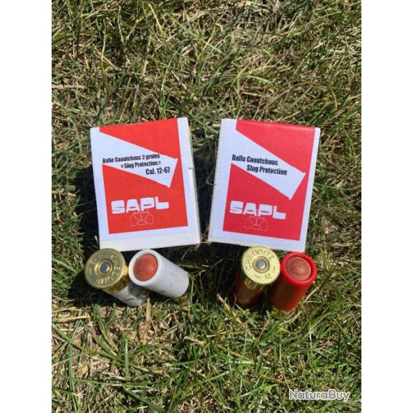 PACK DEFENSE ! SAPL 1 boite balles 2 grains slug protection + 1 boite slug protection cal 12/67