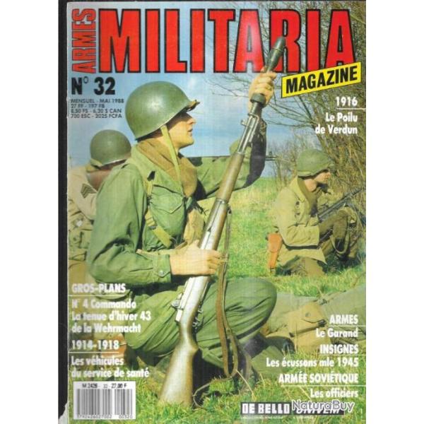 Militaria Magazine 32 puis diteur ,garand m1, stahlhelm 15-18 2, soldat sovitique 41-45 4,