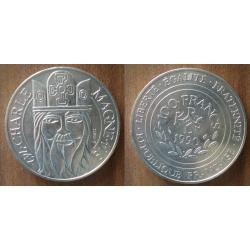 France 100 Francs 1990 Charlemagne Piece Argent Franc Frs Frc Frcs
