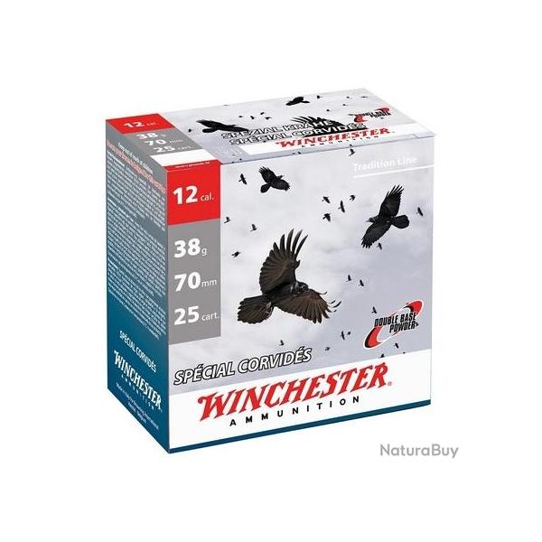 WINCHESTER Cartouches de chasse Pack spcial corvids par boite de 25 12 70 38g