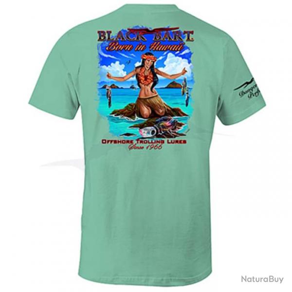 T Shirt Black Bart Hawaiian Girl