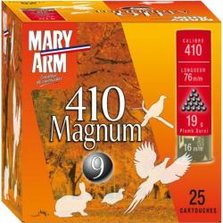 CARTOUCHES MARY ARM 410 MAGNUM CALIBRE 410 - 19G - Pb7.5
