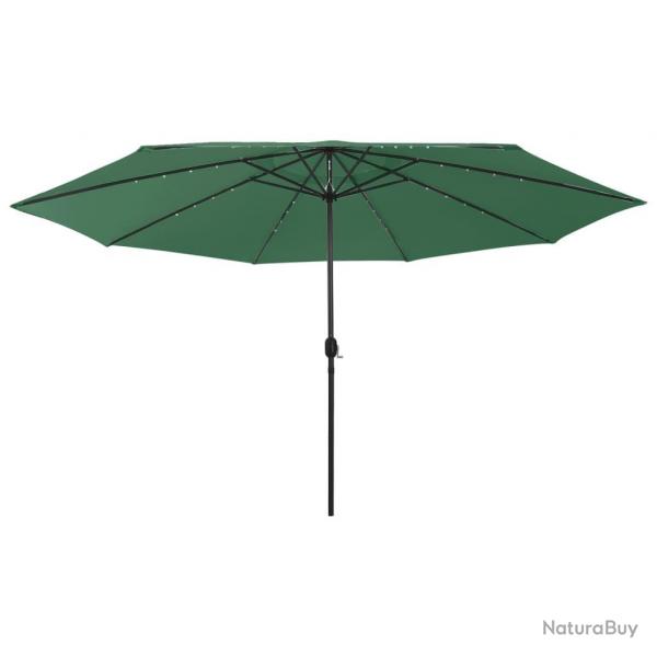 Parasol d'extrieur avec led et mt en mtal 400 cm vert 02_0008186