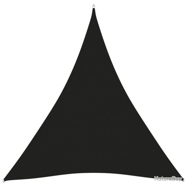 Voile toile d'ombrage parasol tissu oxford triangulaire 5 x 7 x 7 m noir 02_0009940