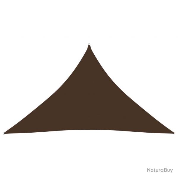 Voile toile d'ombrage parasol tissu oxford triangulaire 5 x 5 x 6 m marron 02_0009917