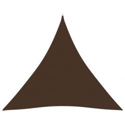 Voile toile d'ombrage parasol tissu oxford triangulaire 5 x 5 x 5 m marron 02_0009907