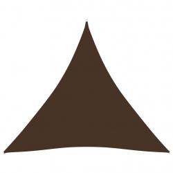 Voile toile d'ombrage parasol tissu oxford triangulaire 5 x 5 x 5 m marron 02_0009907