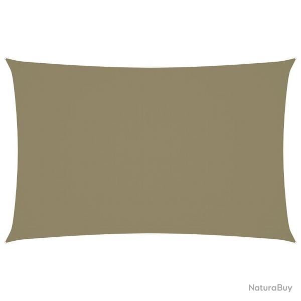 Voile toile d'ombrage parasol tissu oxford rectangulaire 5 x 8 m beige 02_0009727