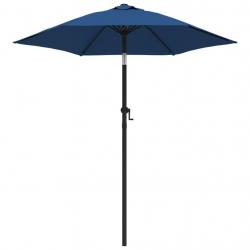 Parasol d'extérieur 200 x 211 cm aluminium bleu 02_0008147