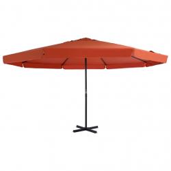 Parasol d'extérieur avec mât en aluminium 500 cm orange 02_0008108