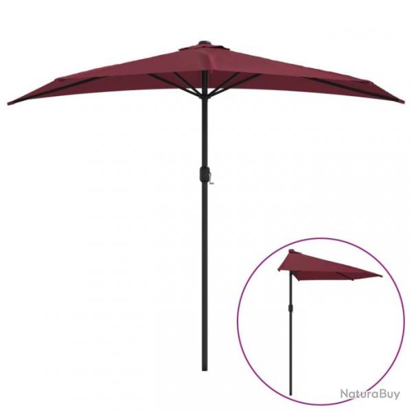 Parasol de balcon mt en aluminium 270 x 135 x 245 cm demi bordeaux 02_0008314