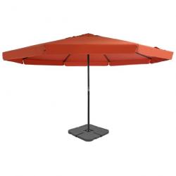 Parasol XXL avec base portable diamètre 5 m terre cuite 02_0008060