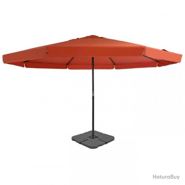 Parasol XXL avec base portable diamtre 5 m terre cuite 02_0008060