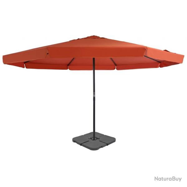 Parasol XXL avec base portable diamtre 5 m terre cuite 02_0008060