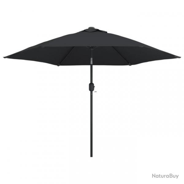 Parasol d'extrieur avec poteau en mtal 300 cm noir 02_0008280