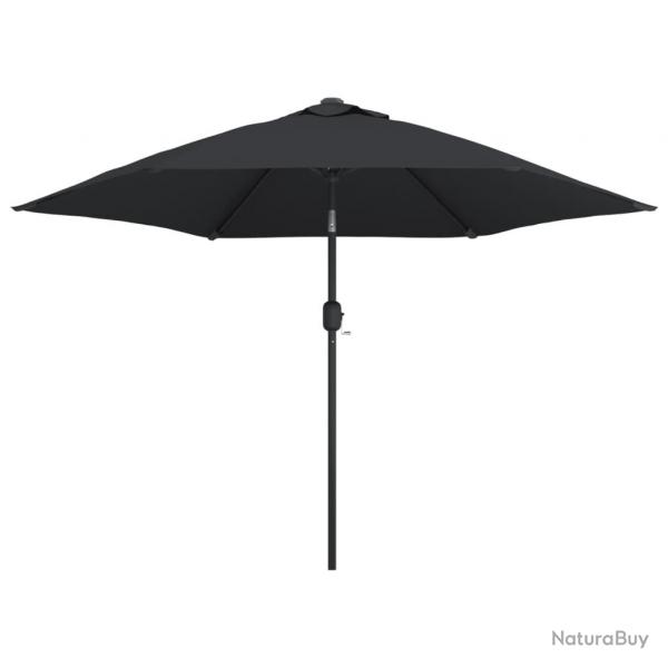Parasol d'extrieur avec poteau en mtal 300 cm noir 02_0008280