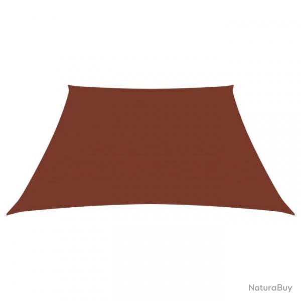Voile toile d'ombrage parasol tissu oxford trapze 3/4 x 3 m terre cuite 02_0009770