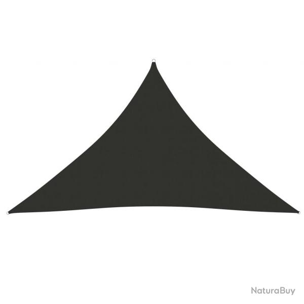 Voile toile d'ombrage parasol tissu oxford triangulaire 5 x 5 x 6 m anthracite 02_0009911
